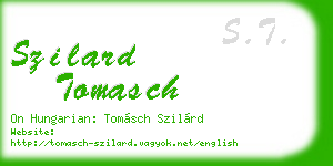 szilard tomasch business card